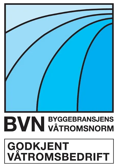 Merke - BVN, byggebransjens våtromsnorm - Godkjent våtromsbedrift