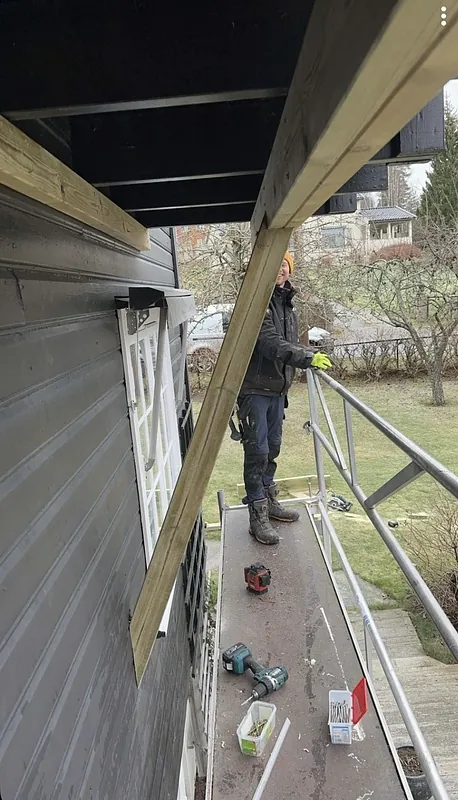Rehabilitering, fikset bæring på balkong i Ås